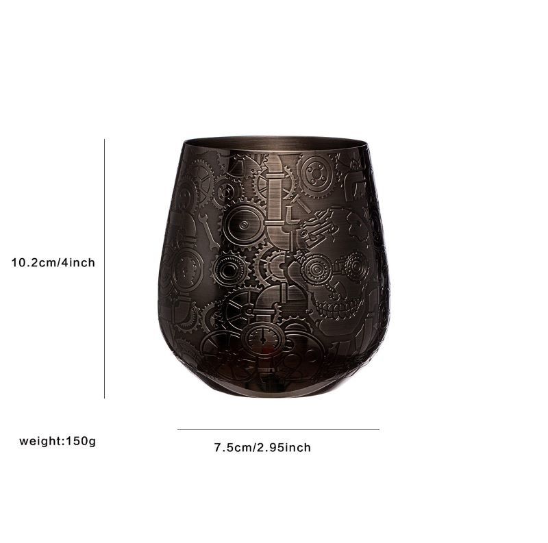Premium 304 in acciaio inossidabile Vini di vetro a forma di uovo Tazza incrollabile portabile Vini Tumbler