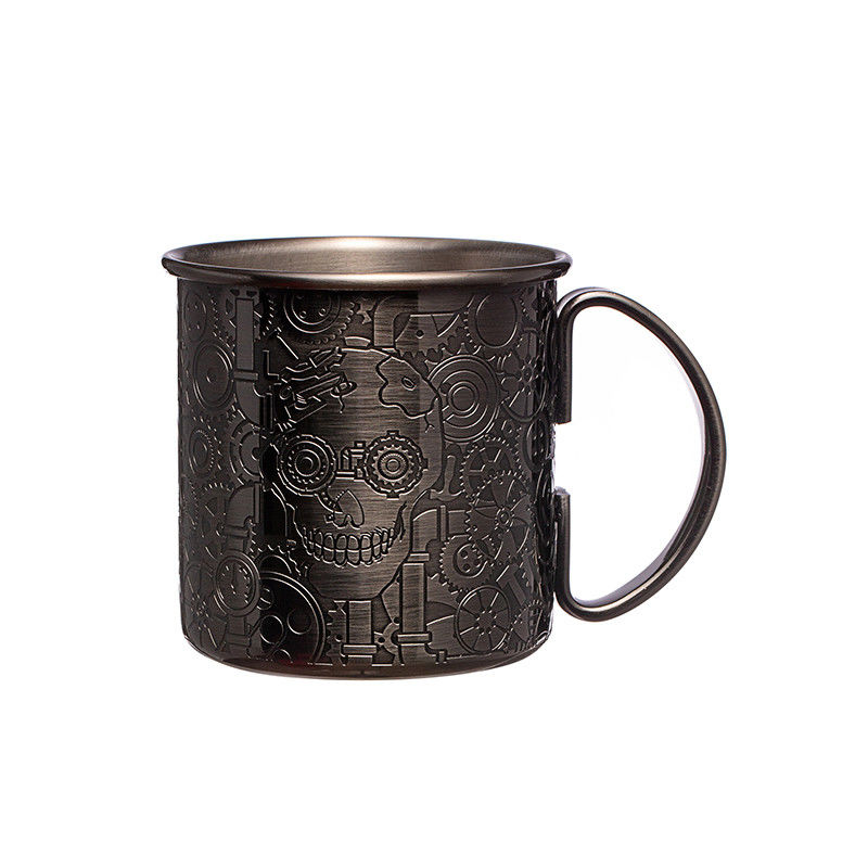 Design di incisione Acciaio inossidabile 304 Mug Mule Nero Viaggi Campeggio Mug Vino Per Festa