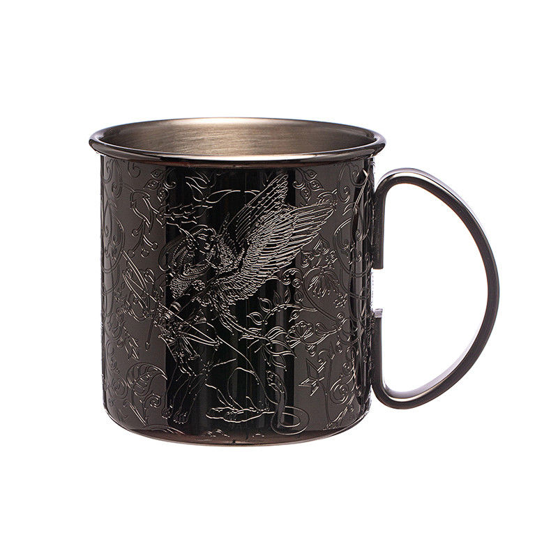 LFGB in acciaio inossidabile vetro di vino Mug Mule nero per cocktail regalo di nozze Drinkware