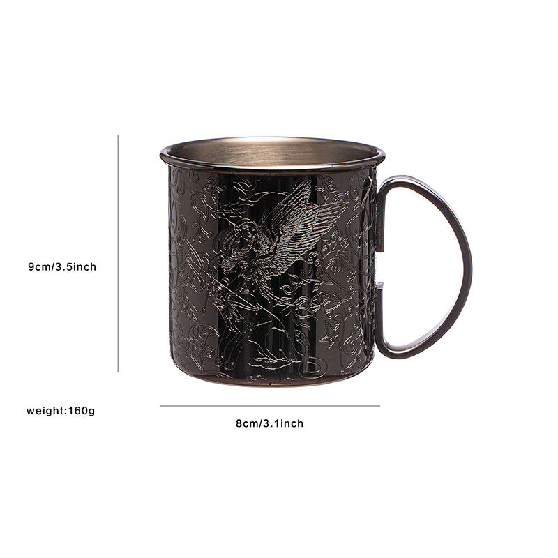 LFGB in acciaio inossidabile vetro di vino Mug Mule nero per cocktail regalo di nozze Drinkware