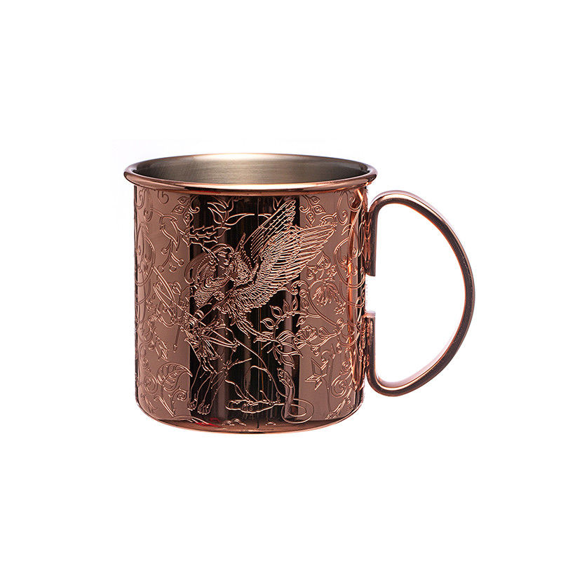 304 Acciaio inossidabile Copper Mug Etch Design Customized Acciaio inossidabile Tazza di vino per la festa