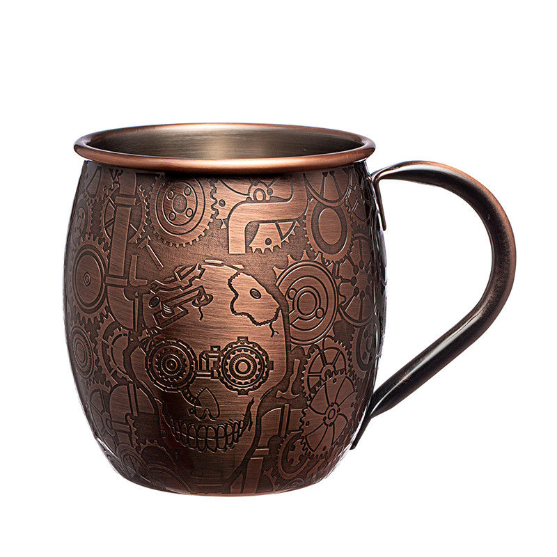 18 Oz Martellate Tazze di rame in acciaio inossidabile 304 in acciaio inossidabile resistente alla corrosione