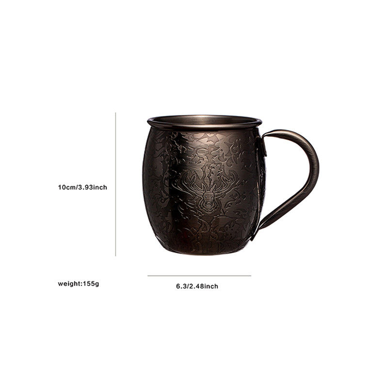 Stag Style Acciaio inossidabile Vini di vetro raffreddati Mug di Mule di Mosca personalizzati