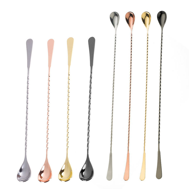 18/8 Acciaio inossidabile cucchiaio cocktail bar accessori cucchiaio a manico lungo bar per barista
