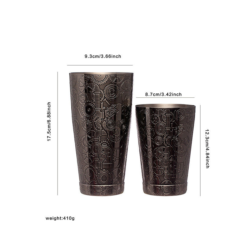 Set antico per il mixaggio di cocktail nero Kit barista Set per il mixaggio di bevande