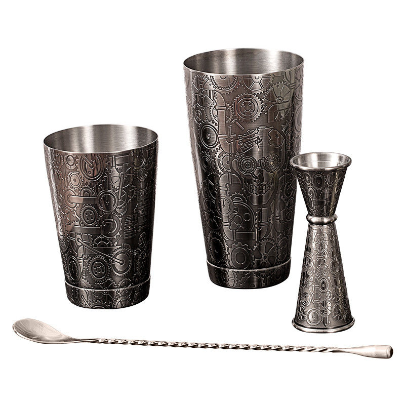 Set antico per il mixaggio di cocktail nero Kit barista Set per il mixaggio di bevande