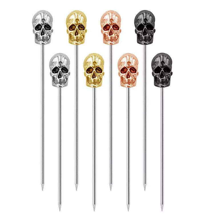 Acciaio inossidabile Fruit Skewer Stick Fork Bar Tools Creativo Skeleton Shape Fruit Needle